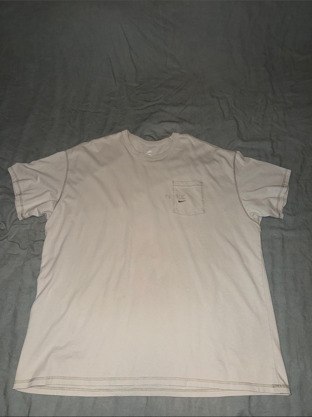 Nike Men’s Short Sleeve Pocket Tee in Light Beige